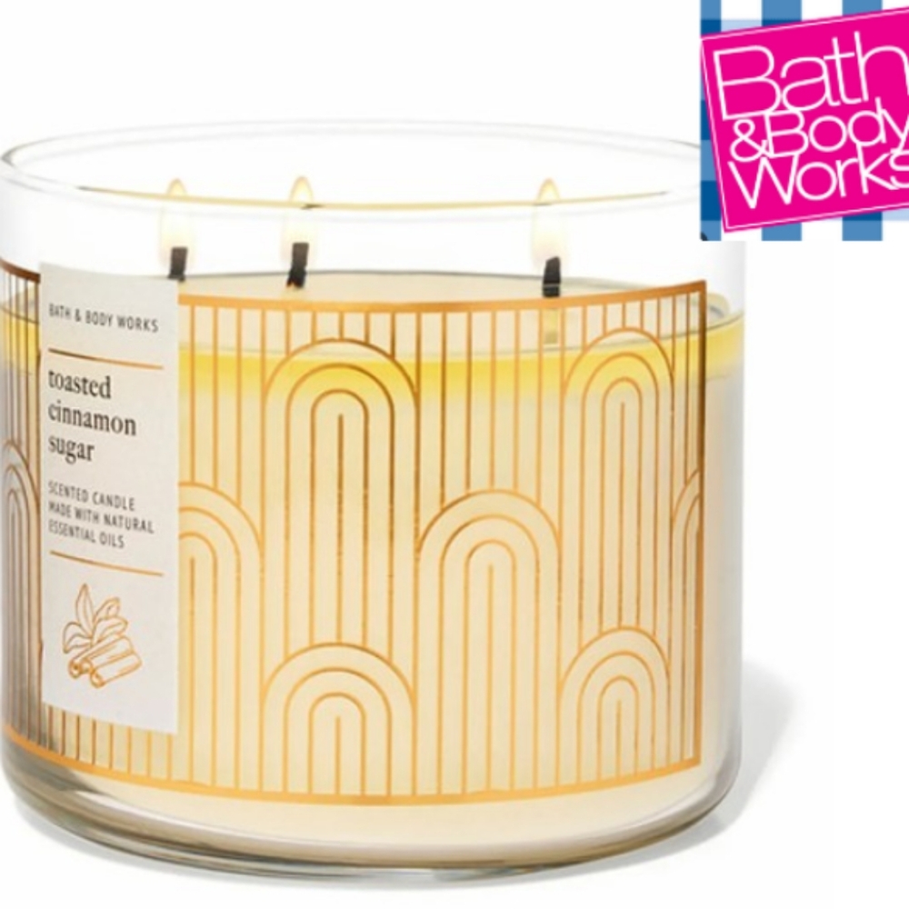 Bath and Body Works Toasted Cinnamon Sugar 3 Wick Candle